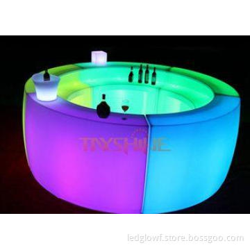 Fireproof Glowing LED Bar Counter Furniture , Acrylic LED L